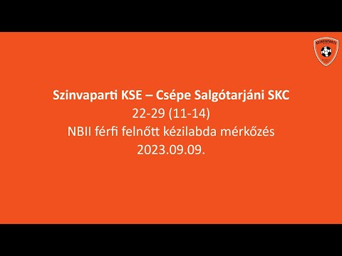 Szinvaparti KSE - Csépe Salgótarjáni SKC NBII férfi kézilabda mérkőzés 20230909