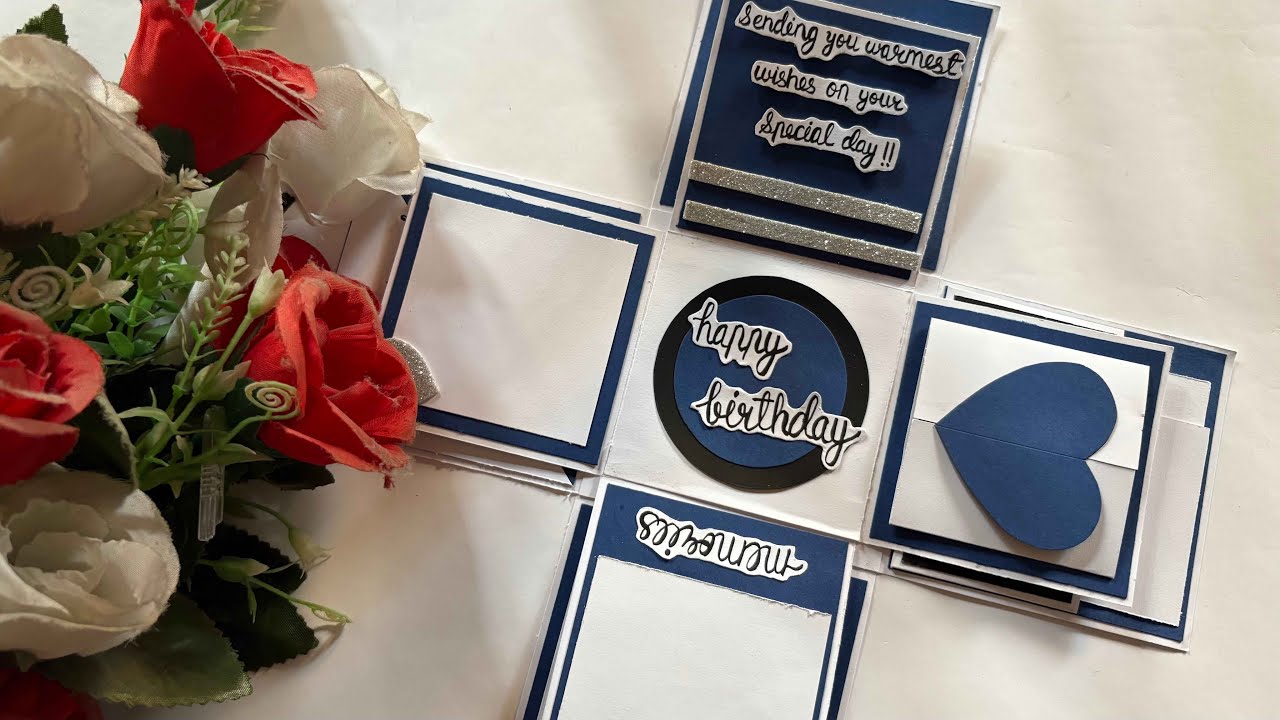 Handmade easy and quick Explosion box  for birthdays | DIY explosion box making tutorial