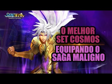 Equipando o SAGA MALIGNO com o MELHOR set de COSMO para ele - Saint Seiya Awakening