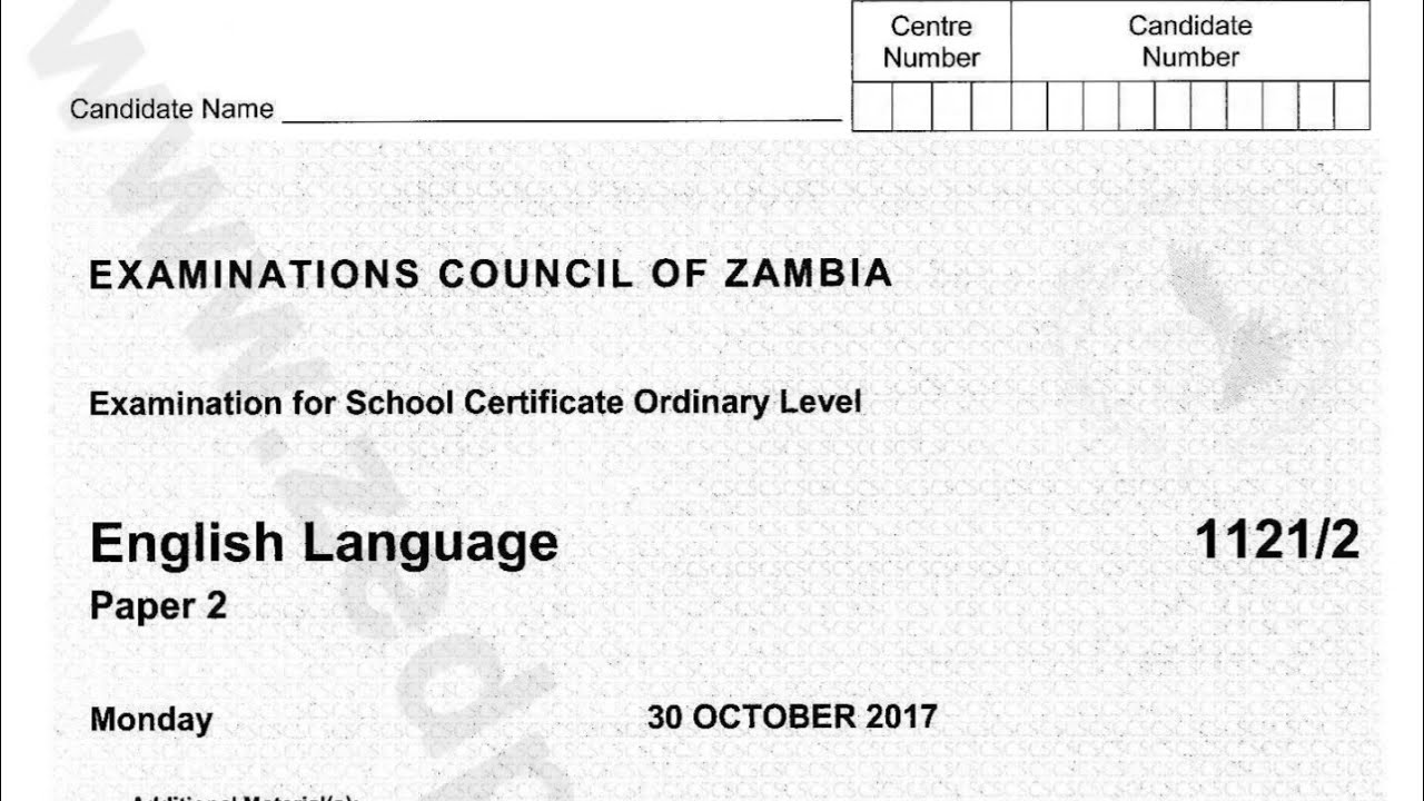 English paper 2 2017 internal