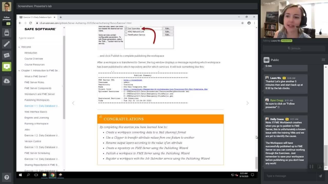 2020 FME Server Authoring Training Course - Day 1