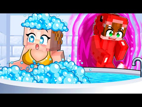 Usé Portales para ESPIAR a MI ENAMORADA en Minecraft!