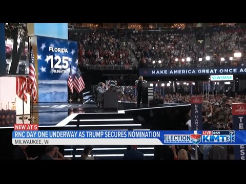 Day one of Republican National Convention underway as Donald Trump secures nomination