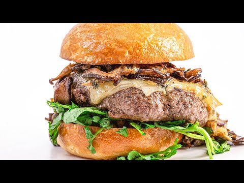 How To Make a Mushroom-Swiss Burger By Rachael
