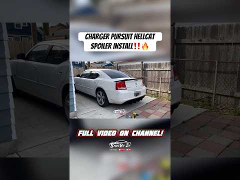Installing Hellcat Spoiler On My 2009 Dodge Charger Pursuit!
