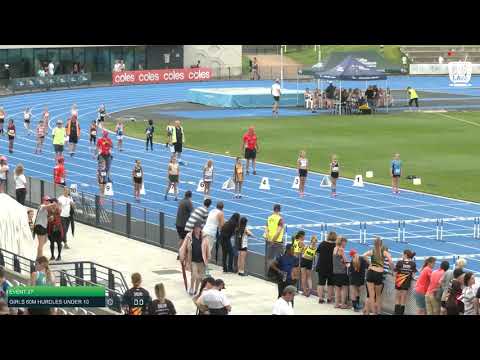 Girls Under 10 60m Hurdles H7 - 2020 State Combined Events Championships // LAVicTV