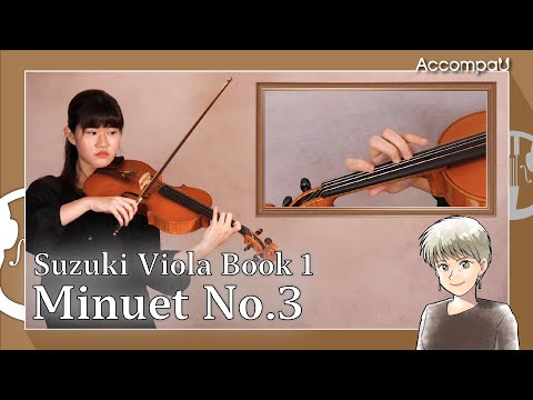 Minuet No.3 | J.S.Bach | Suzuki Viola Book 1 【Practice Version】