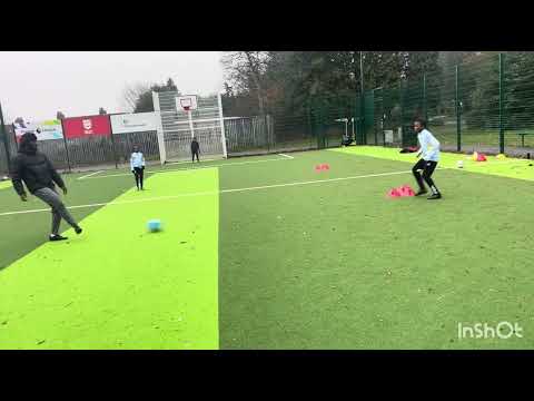 Suneet practice with Aston Villa academy kids…