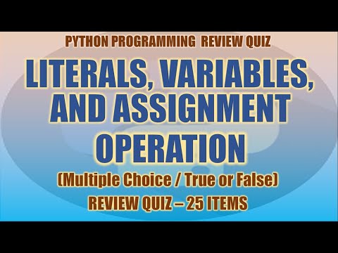 Python Literal Casting Variable And Assignment Review Quiz Python Programming Tutorial Series