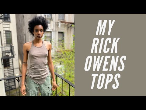 Trying on all of my Rick Owens tops