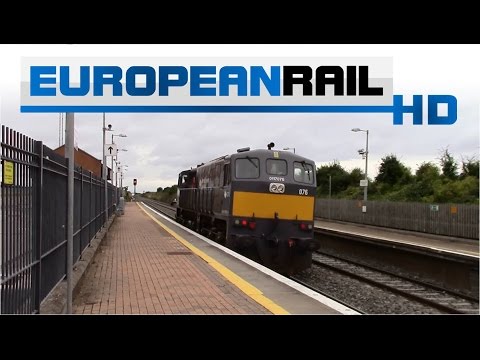 Iarnród Éireann Irish Rail 071 Locomotive 076 passes Gormanston Station Light Engine