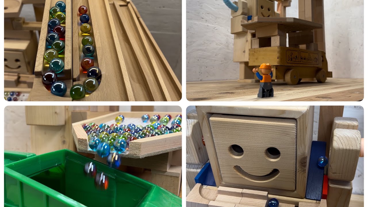 【マーブルラン】小さな大工さん キュボロ ピタゴラスイッチ ドミノ