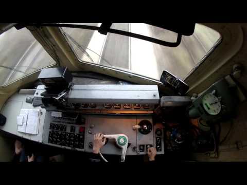 Driving an electric locomotive Škoda 68E7