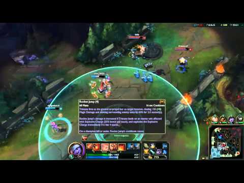 League of Legends: Gameplay with Tristana amazing killing sprees!