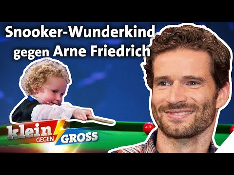 Potting 22 balls: 4-year-old snooker prodigy vs. Arne Friedrich | Little versus Big