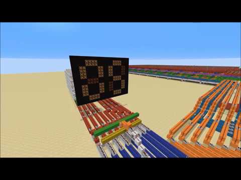Minecraft 8 bit cpu running Fibonacci