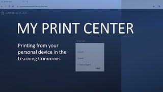 My Print Center