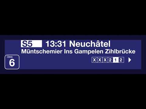 BLS Ansage - S5 nach Neuchâtel - in/à Kerzers
