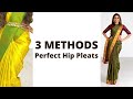 How to PERFECT HIP PLEATS | modern saree draping styles | saree draping | Tia Bhuva