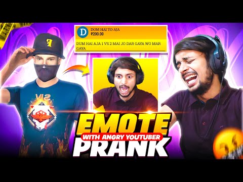 EMOTE PRANK WITH ANGRY YOUTUBER 😡 GONE WRONG - GARENA FREE FIRE
