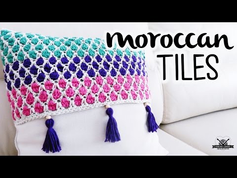 How to crochet MOROCCAN TILES stitch (Moroccan Stitch) ♥ CROCHET LOVERS