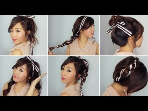 6 Easy Ribbon Hairstyles