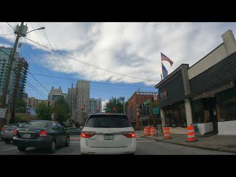 4k Atlanta GA | Piedmont Ave NE | Downtown Atlanta | Drive Tour USA