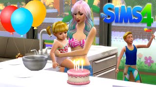 Baby Goldie Birthday Party in Sims 4 - Family Roleplay Titi Plus
