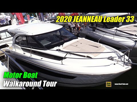 2020 Jeanneau Leader 33 Motor Yacht - Walkaround Tour - 2019 Fort Lauderdale Boat Show