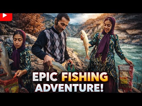 Leila by the River 🌊 | Fishing with Kamdin & Ali Asghar After a Family Visit
