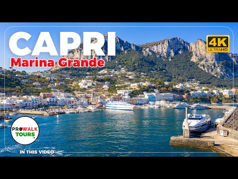 Marina Grande, Capri Walking Tour | Exploring Capri’s Iconic Harbor - Italy in 4K