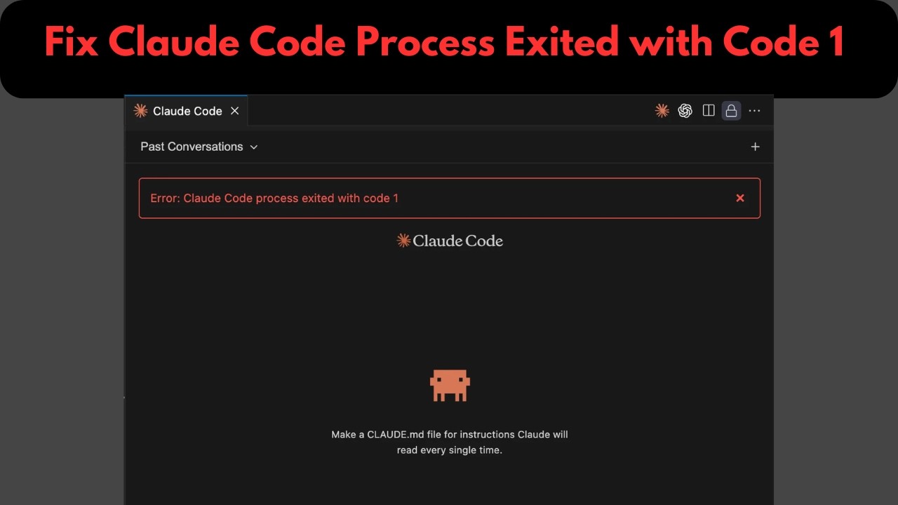 How To Fix Claude Code Process Exited with Code 1 | Claude Code Not Working | Claude CLI Error Fix