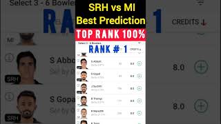 TEAM RANK #1 SRH VS MI BEST TEAM PREDICTION | DREAM 11 grand league winning tips | TATA IPL 2022 TEAM RANK #1 SRH VS MI BEST TEAM PREDICTION | DREAM 11 grand league winning tips | TATA IPL 2022