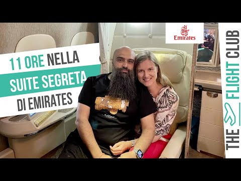 Questa è la suite (segreta) di prima classe di Emirates, il biglietto ci è costato 250€ a testa 😍