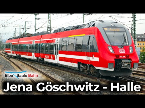 Der Saale-Express | 4K Führerstandsmitfahrt: Jena Göschwitz - Halle (Saale) | Elbe-Saale Bahn: BR442