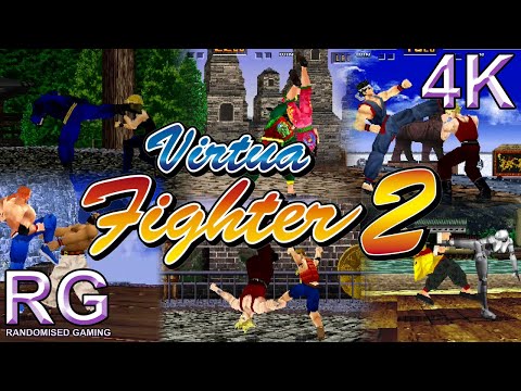Virtua Fighter 2 - Sega Saturn - Versus matches fight Gameplay all characters [UHD 4K60]