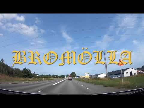 Bromölla, Sweden. Dashcam driving.