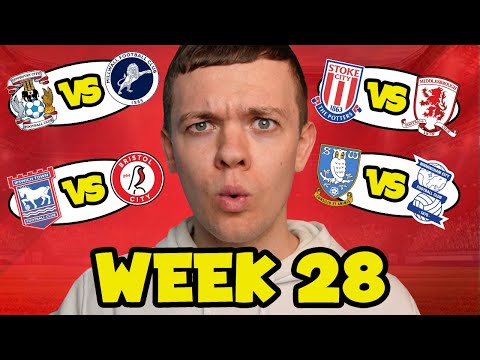 My Championship Week 28 Score Predictions!