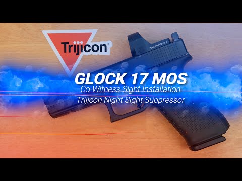 How to mount Trijicon GL201-C-600649 Bright \u0026 Tough Night Sight Suppressor Set (Back up iron sights)