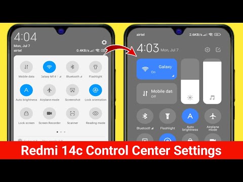 Redmi 14c Control Center Settings || Change Control Center On Redmi 14c || New Control Center
