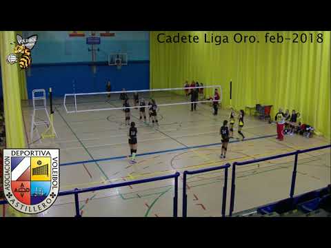 Liga oro Cadete :  Astillero A -  Esvol A .  2017-2018