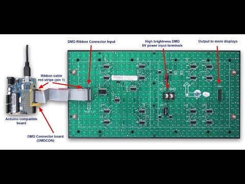 Arduino P10 LED Dot Matrix Display Driver Shield