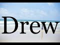 How To Pronounce Drew🌈🌈🌈🌈🌈🌈Pronunciation Of Drew