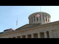 Flags lowered at Ohio Statehouse in honor of 1 million Americans killed by COVID
