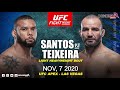 UFCVegas13 Thiago Santos Vs Glover Teixeira Le Comparatif Des Stats