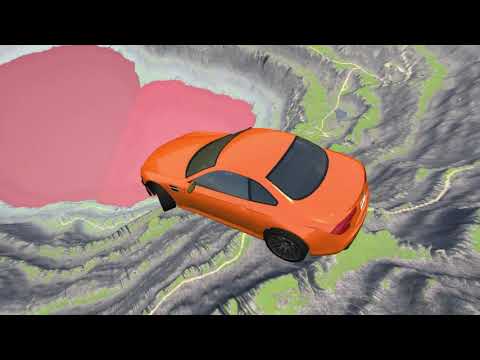 BeamNG drive   Leap Of Death Car Jumps & Falls Into Red water