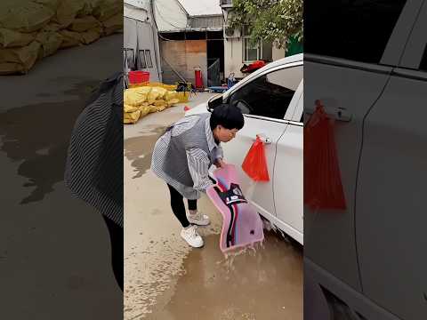 Mom Covered Car with Mud 😱🚗 | It Magically Turned Clean ✨😲 wood working art_hand crafts_#shortsvideo