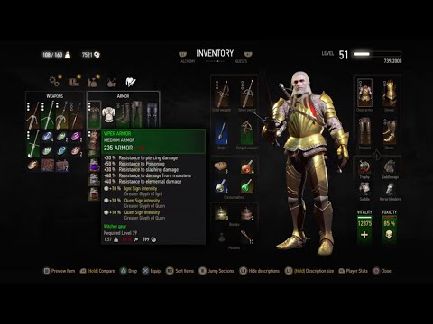 Witcher 3 best armor set bonus