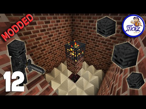 MINECRAFT ETERNAL (Modded) - WITHER SKELETON FARM - EP 12 - Lets Play -Modded Monday!