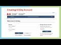 Creating GCKey Account (Canada Application)